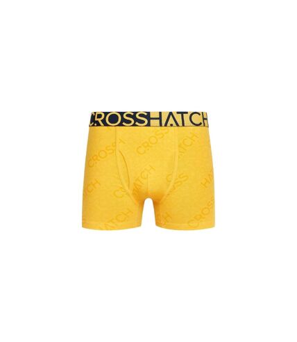 Crosshatch Mens Typan Boxer Shorts (Pack of 3) (Yellow)