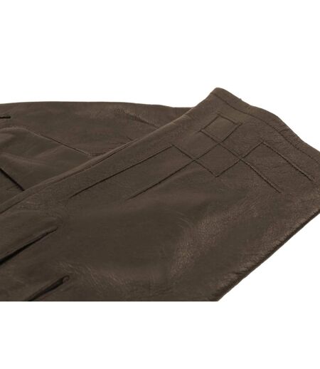 Unisex adult leather gloves brown Eastern Counties Leather