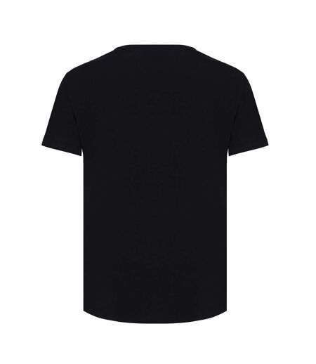 Womens/ladies yala recycled cotton lightweight t-shirt black Iqoniq