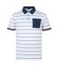 Polo Motif/style À Rayures Homme Blanc Bleu Marine Giorgio-1