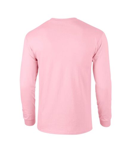 Gildan Unisex Adult Ultra Plain Cotton Long-Sleeved T-Shirt (Light Pink)