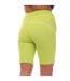 Womens/ladies Athl Seamless Shorts Green Off White-2