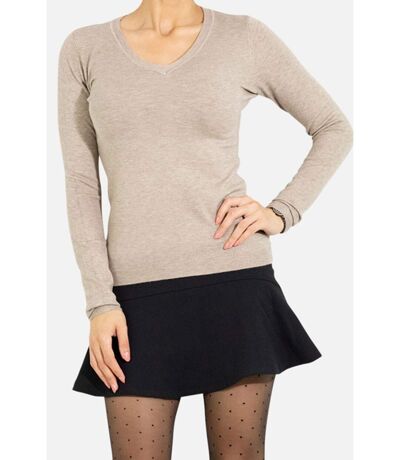 Pull col V en maille