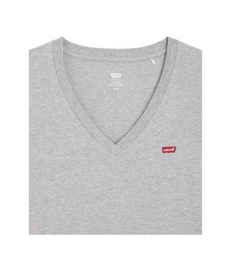 T-shirt Manches Courtes Motif/style Logo Femme Gris Chiné Levis