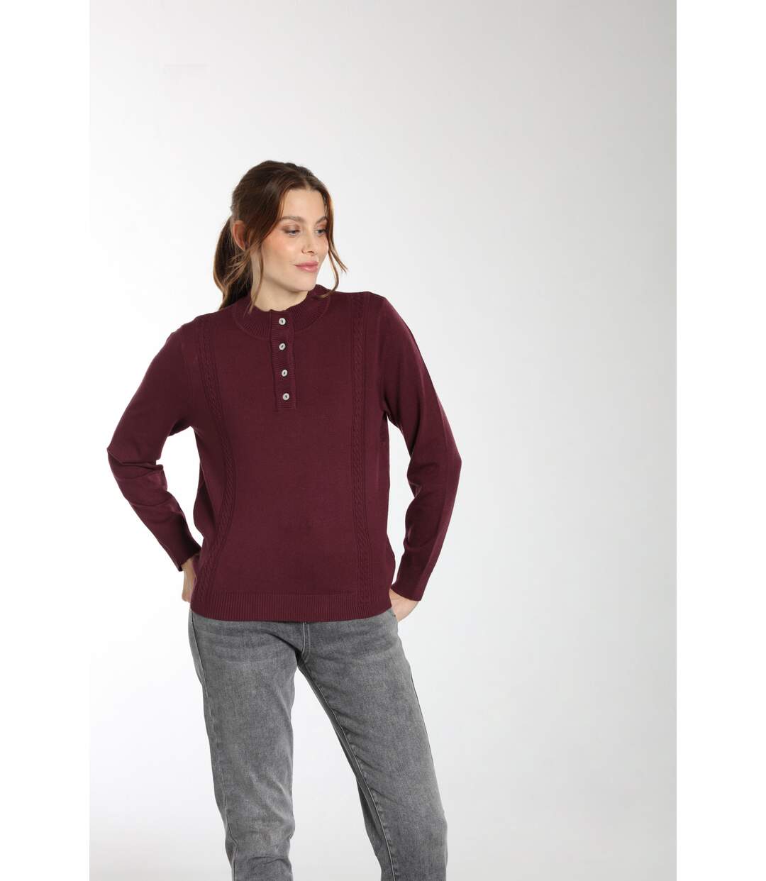 Pull Lady  | Gerard Pasquier Avec Col Pattes De Boutonnière | Gerard Pasquier-2