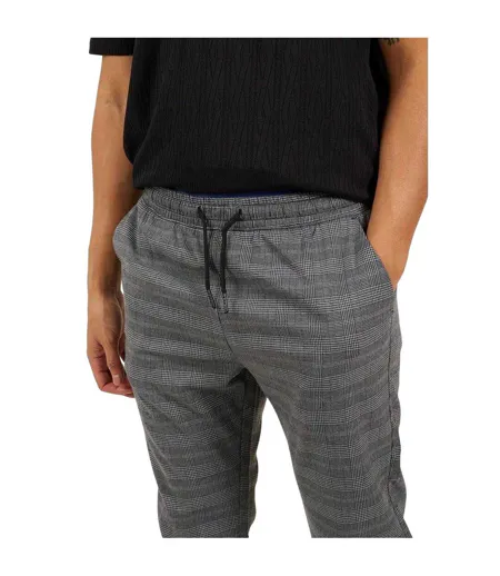 Pantalon Motif/style À Carreaux Homme Gris Brave Soul