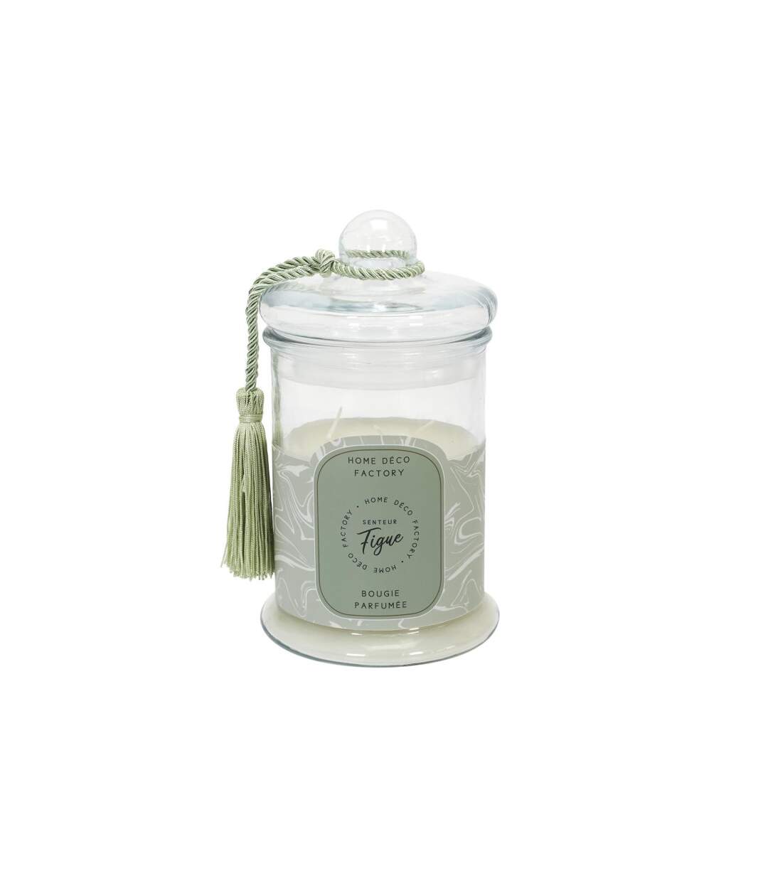 Bougie Parfumée en Verre Bonbonnière 23cm Figue-1