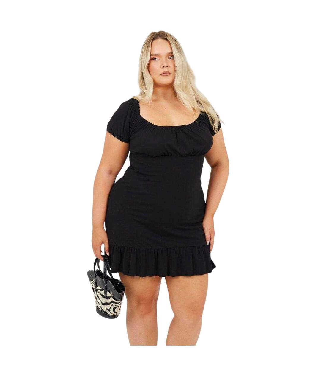Robe Courte Manches Courtes Femme Noir Brave Soul-1