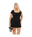 Robe Courte Manches Courtes Femme Noir Brave Soul-1