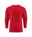 Unisex Adult Heavier Pro Long-sleeved T-shirt Red Printer-3