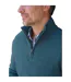 Pull À Col Zippé En Laine D'agneau Pour Hommes Turquoise Pâle WoolOvers-3
