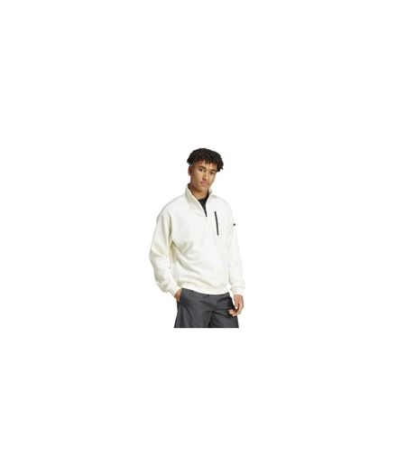 Mens City Escape Quarter Zip Tailored Sweatshirt Off White Adidas