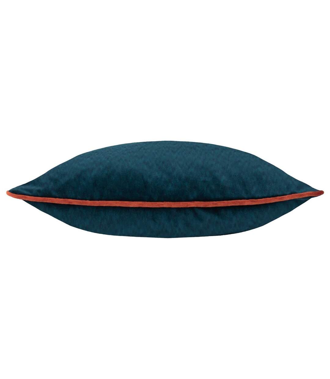Torto velvet rectangular cushion cover 50cm x 50cm teal/brick red Paoletti-2