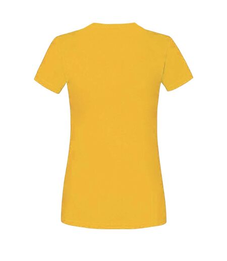 Fruit Of The Loom Womens/Ladies Iconic Ringspun Cotton T-Shirt (Sunflower)