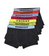 Mens Days Of The Week Boxer Shorts / Underwear (Pack Of 7) (Black) - UTMU138