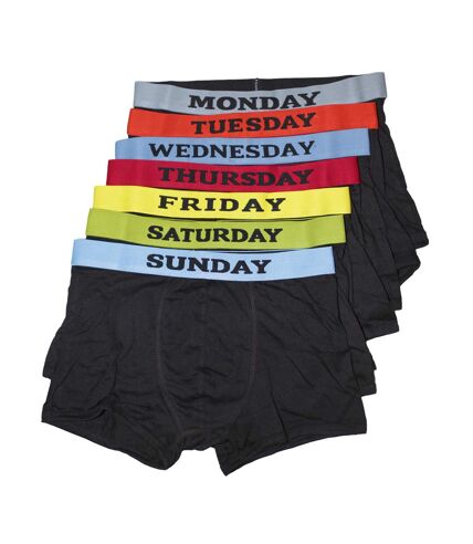 Mens Days Of The Week Boxer Shorts / Underwear (Pack Of 7) (Black)