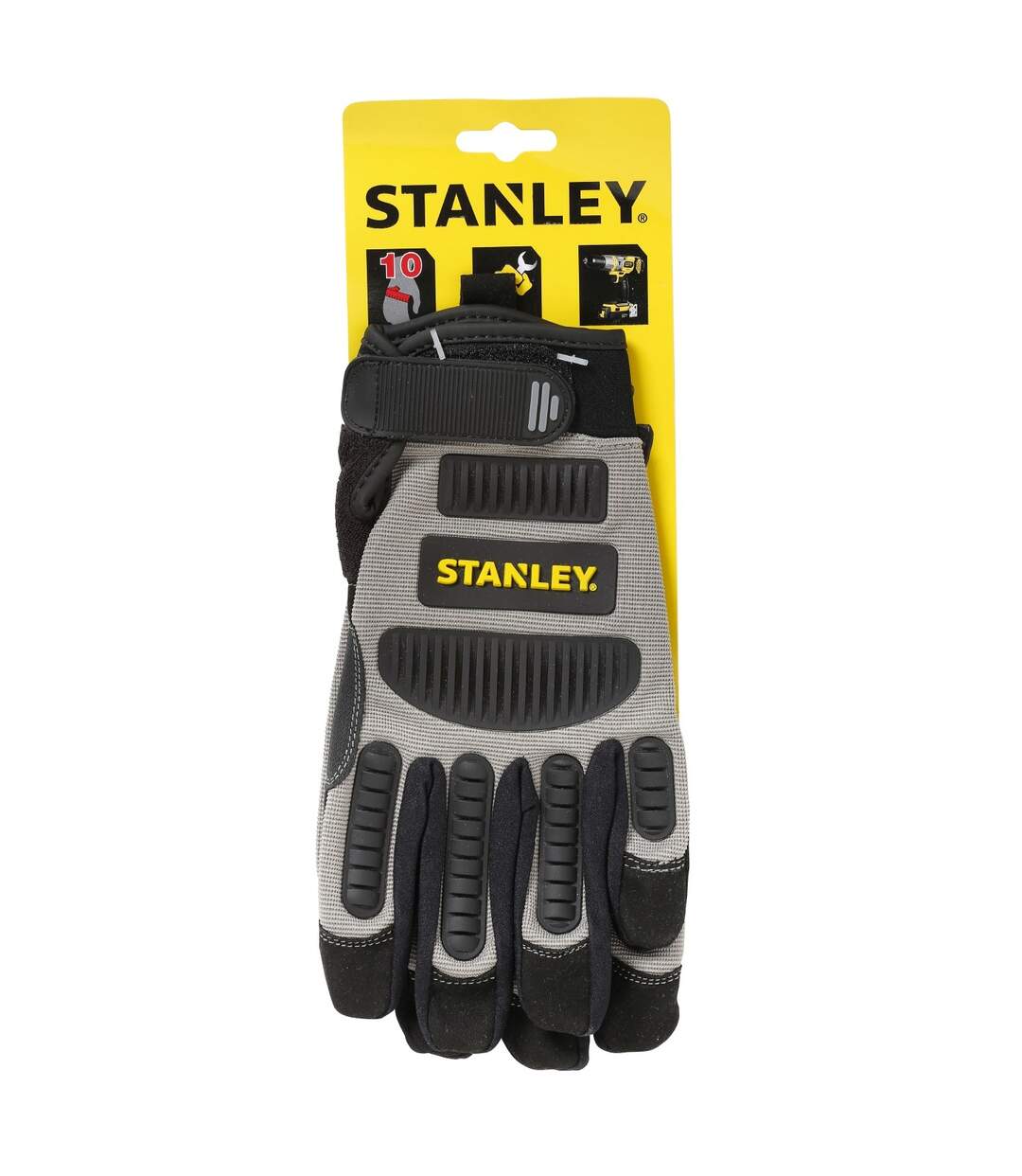 Unisex adult extreme performance safety gloves l grey/black Stanley