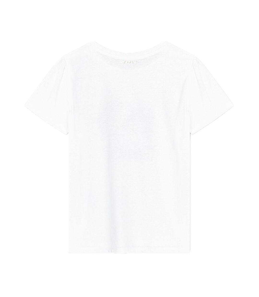 T-shirt Blanc Femme Teddy Smith Patchy - S