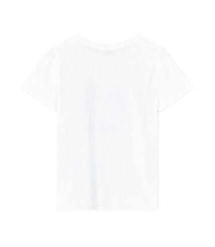 T-shirt Blanc Femme Teddy Smith Patchy - S