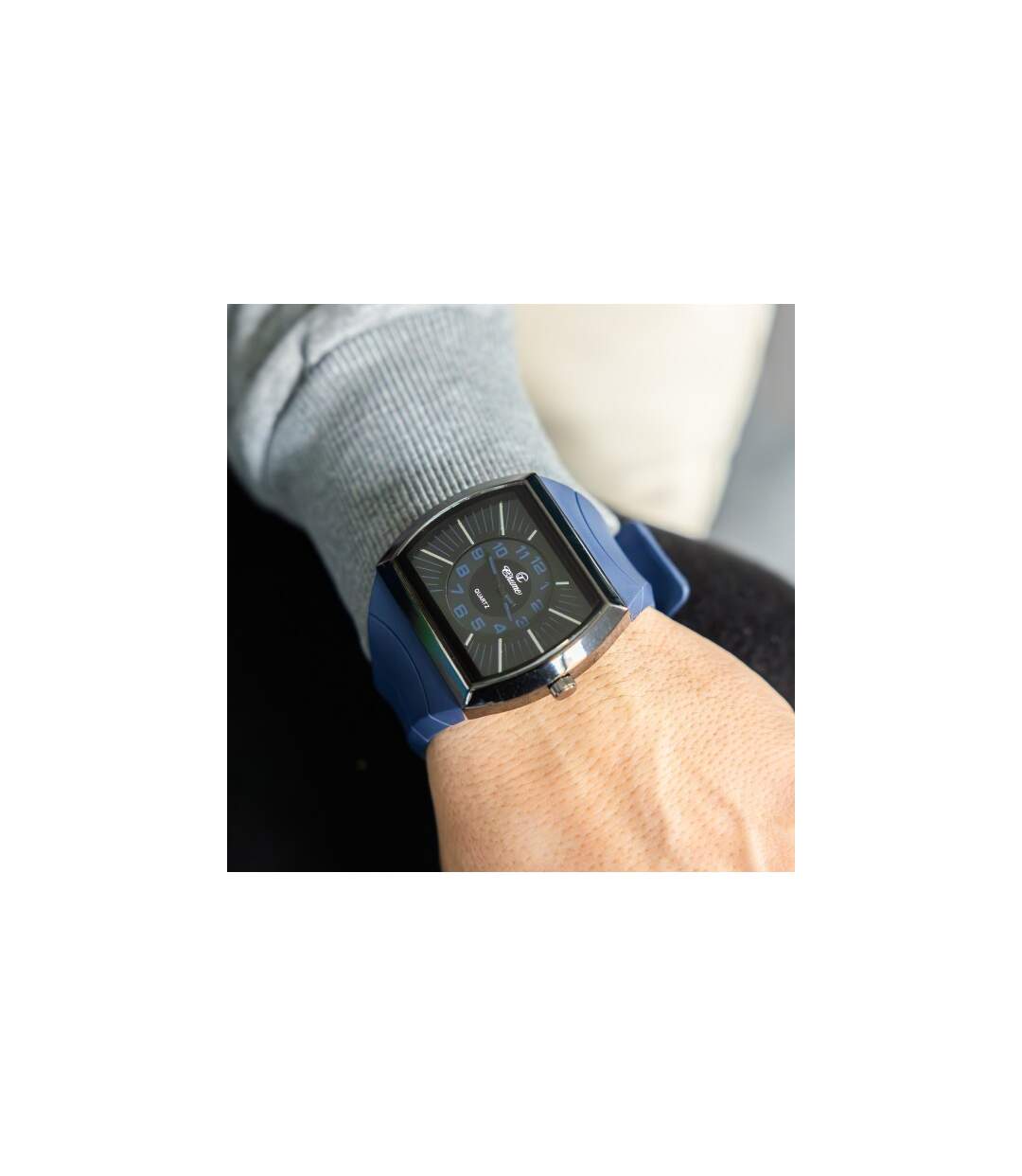 Jolie Montre Homme Silicone Bleu CHTIME