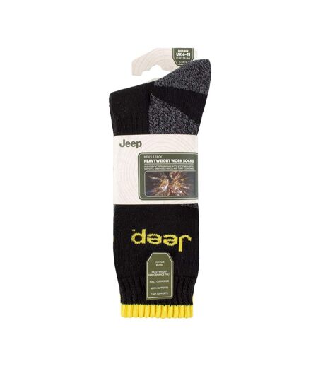 3 Pack Men's Heavy-Duty Work Boot Socks with Arch Support