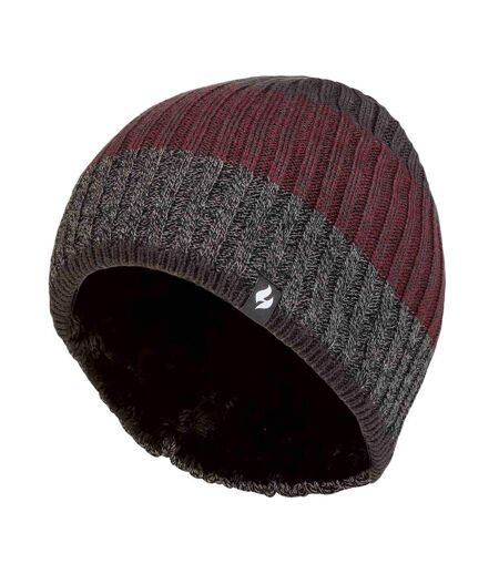 Bonnet d'hiver à rayures thermiques pour hommes