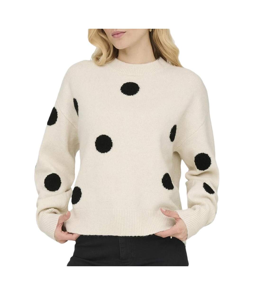 Pull blanc/noir femme jdy monica-1