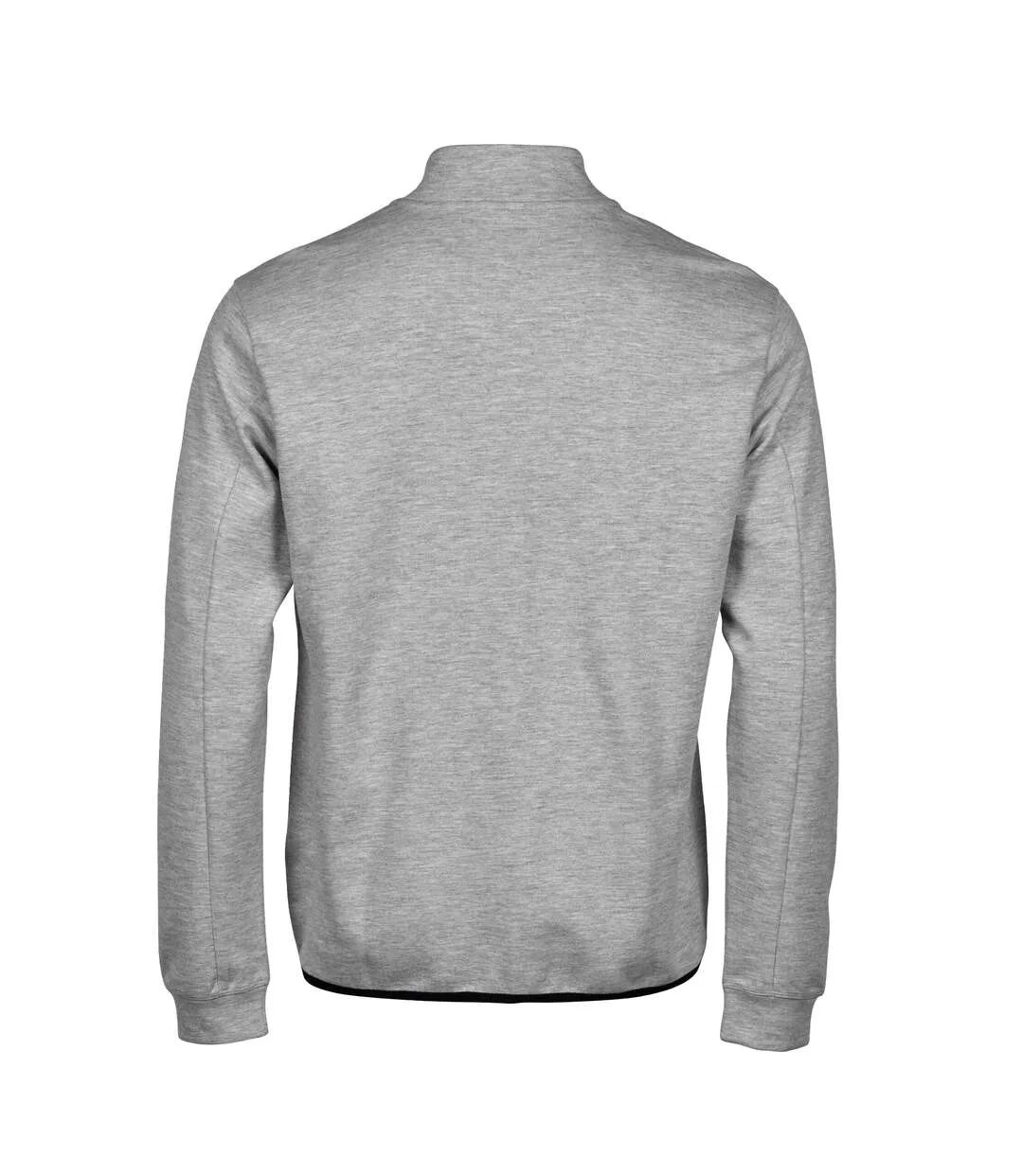 Mens Full Zip Athletic Cardigan Heather Grey Tee Jays-2