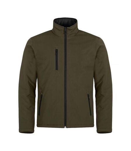 Mens Padded Soft Shell Jacket Dark Grey Clique