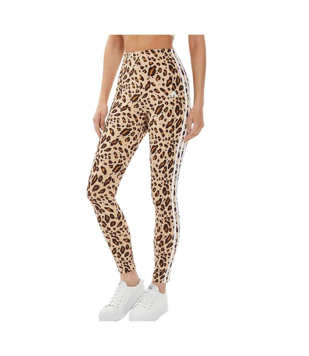 Legging beige/marron femme adidas anml-1