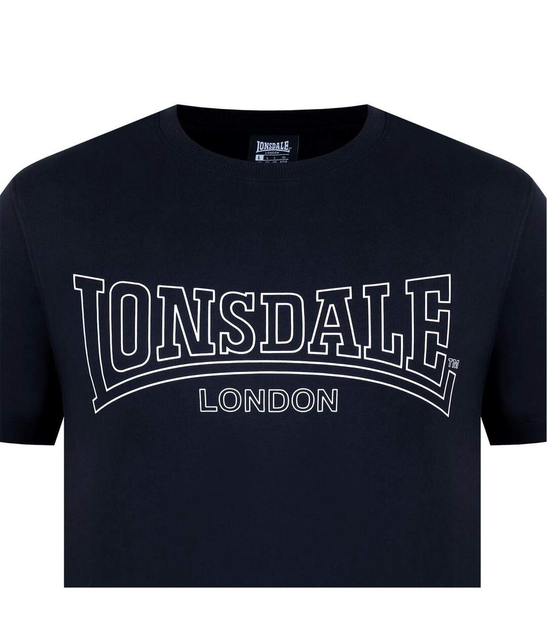 Mens Geometric Logo T-shirt Black Lonsdale-4