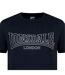 Mens Geometric Logo T-shirt Black Lonsdale-4