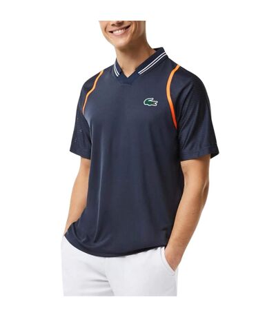 Mens Daniil Medvedev Tennis Polo Shirt Blue Lacoste