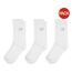 Lot De 3  Chaussettes Motif/style Logo Adulte Blanc New Balance-1