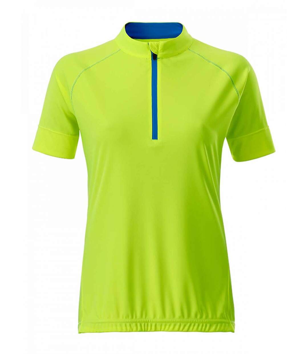 maillot cycliste demi zip - FEMME - JN513 - jaune vif-2