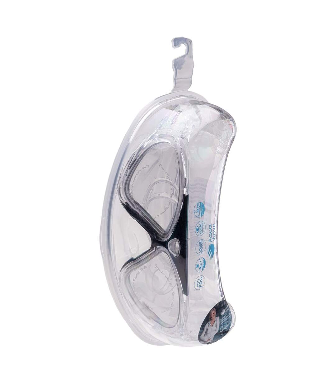 Lunettes De Natation Fliper Adulte Transparent Noir Fumée Aquawave-2