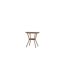 Table de Jardin en Verre Loures 75cm Marron-3