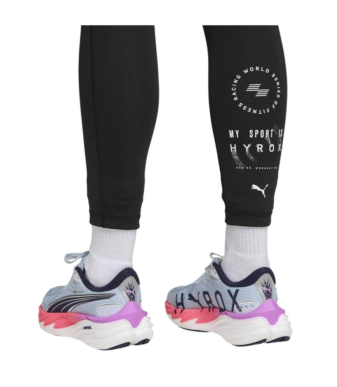 Womens/ladies Hyrox Essentials Tights Black Puma-4