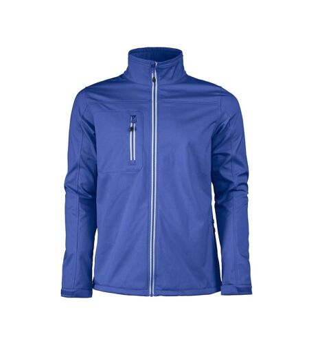 Mens Vert Soft Shell Jacket Blue Printer RED