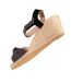 Isotoner Espadrilles femme à talon 6 cm et bout ouvert détail nœud