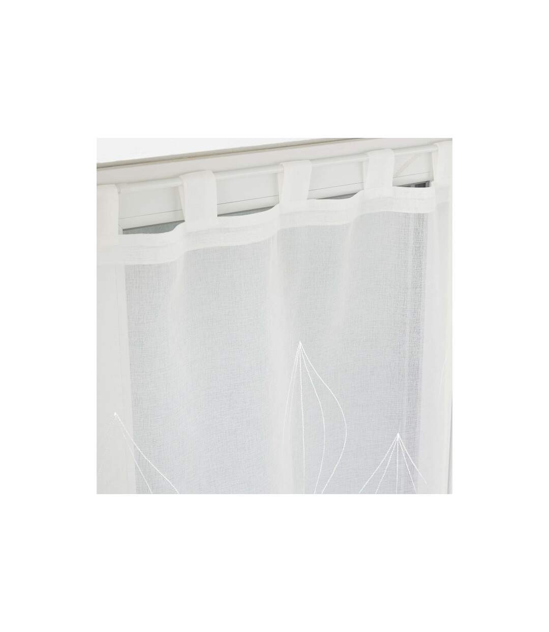 Paire de Voilages Brodés Galactee 60x90cm Blanc-2