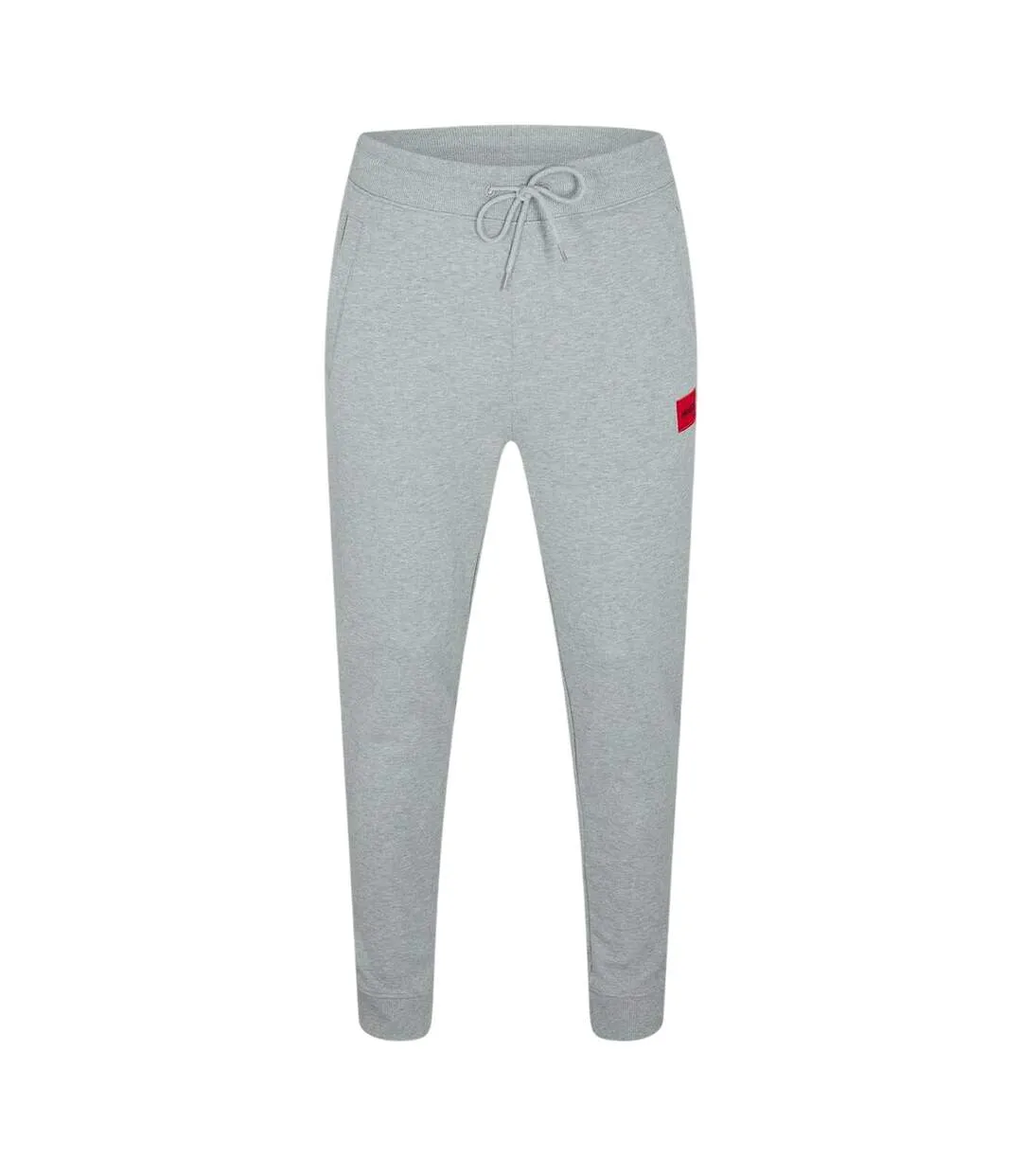 Mens Logo Cuffed Jogging Bottoms Grey Hugo Boss-1