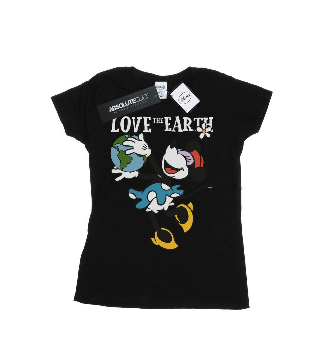 Disney T-shirt en coton Mickey Mouse Love The Earth Femme/Ladies (Noir) - UTBI48707-1