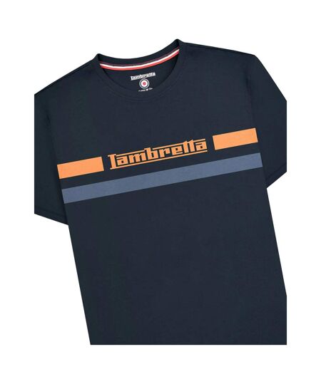 T-shirt Motif/style Rayure Sur Poitrine Homme Bleu Marine Lambretta