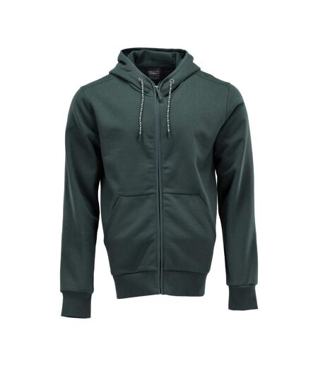 Unisex Adult Plain Full Zip Hoodie Forest Green Mascot