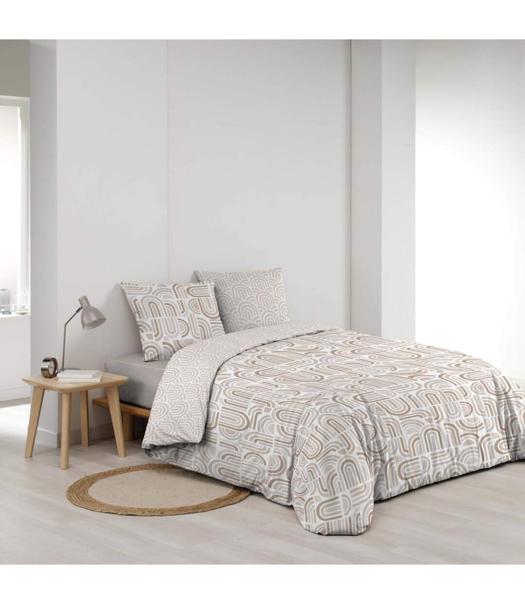 Parure de Lit 3 Pièces Pandoris 240x220cm Beige-2