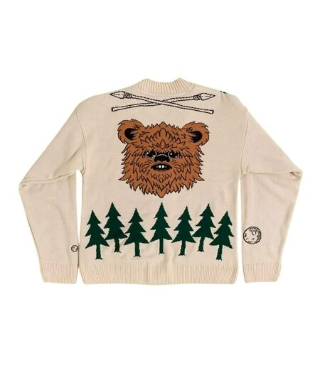 Cardigan Motif Ewok Motif/style Forêt Adulte Beige Star Wars