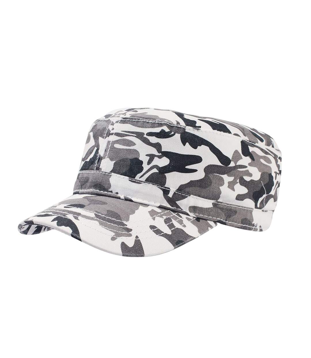 Casquette militaire en serge de coton mixte camouflage blanc Atlantis-1