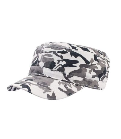 Casquette militaire en serge de coton mixte camouflage blanc Atlantis