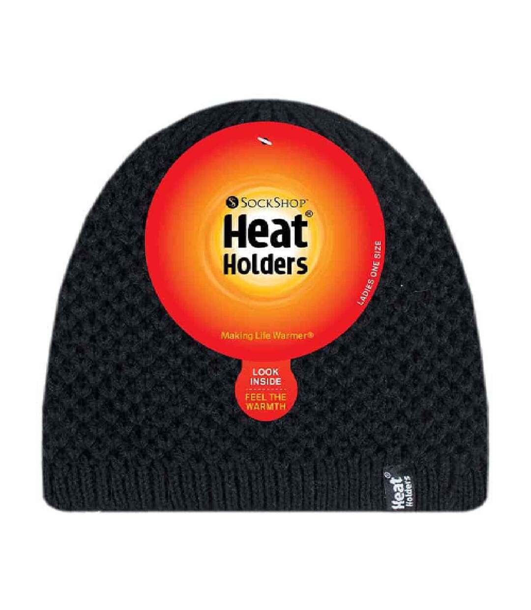 Ladies Crochet Knit Fleece Lined Warm Thermal Winter Beanie Hat-2